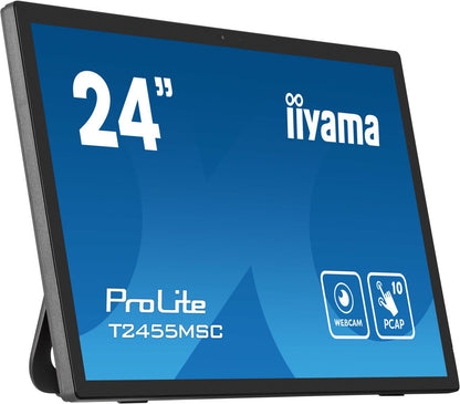 iiyama T2455MSC-B1 visualizzatore di messaggi Pannello piatto per segnaletica digitale 61 cm (24") LED 400 cd/m Full HD Nero Touch screen [T2455MSC-B1]