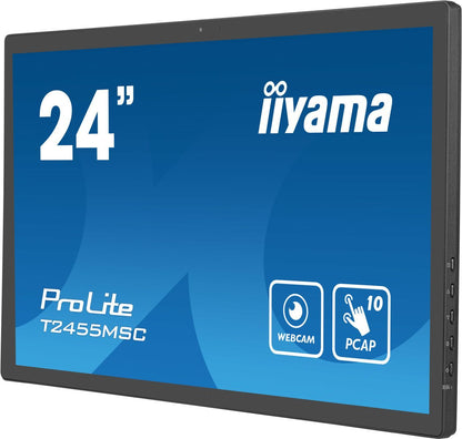 iiyama T2455MSC-B1 visualizzatore di messaggi Pannello piatto per segnaletica digitale 61 cm (24") LED 400 cd/m Full HD Nero Touch screen [T2455MSC-B1]