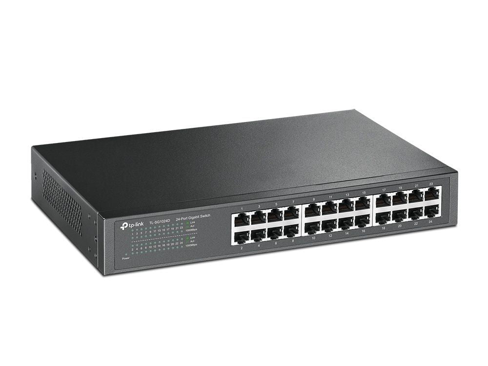 TP-Link TL-SG1024D switch di rete Non gestito Gigabit Ethernet (10/100/1000) Grigio [TL-SG1024D]