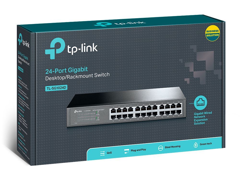 TP-Link TL-SG1024D switch di rete Non gestito Gigabit Ethernet (10/100/1000) Grigio [TL-SG1024D]