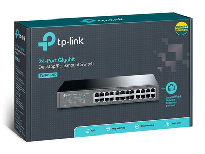 TP-Link TL-SG1024D switch di rete Non gestito Gigabit Ethernet (10/100/1000) Grigio [TL-SG1024D]