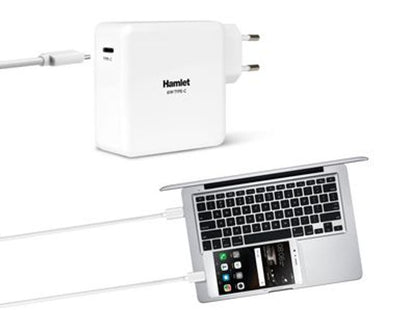 Hamlet 61W Type-C Charger alimentatore universale per notebook bianco [XPWNB65TC]
