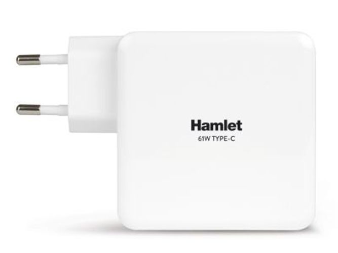 Hamlet 61W Type-C Charger alimentatore universale per notebook bianco [XPWNB65TC]