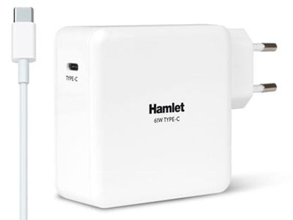 Hamlet 61W Type-C Charger alimentatore universale per notebook bianco [XPWNB65TC]