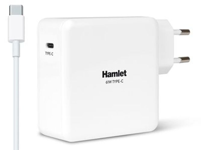 Hamlet 61W Type-C Charger alimentatore universale per notebook bianco [XPWNB65TC]