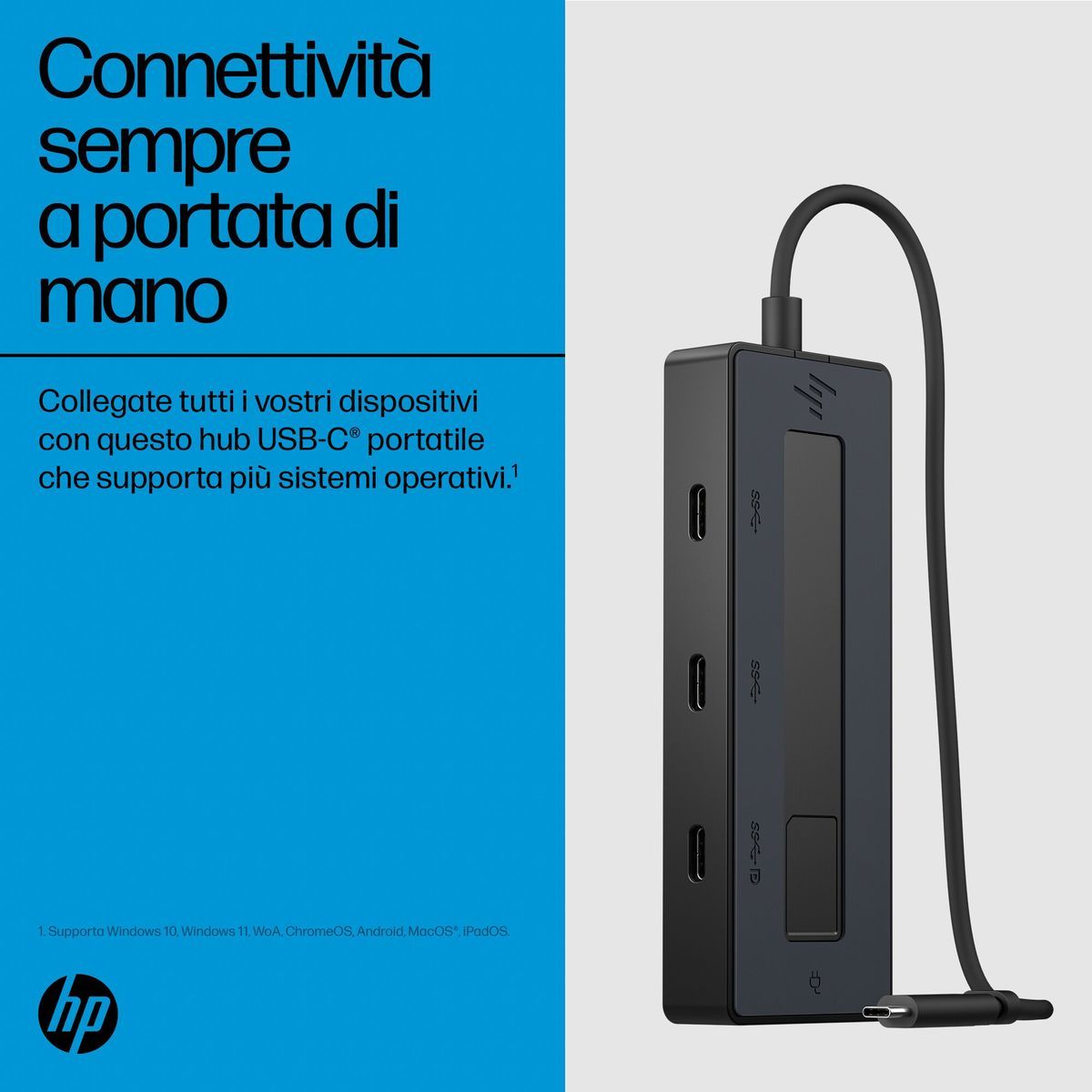 HP Hub multiporta 4K USB-C [6G843AA#ABB]
