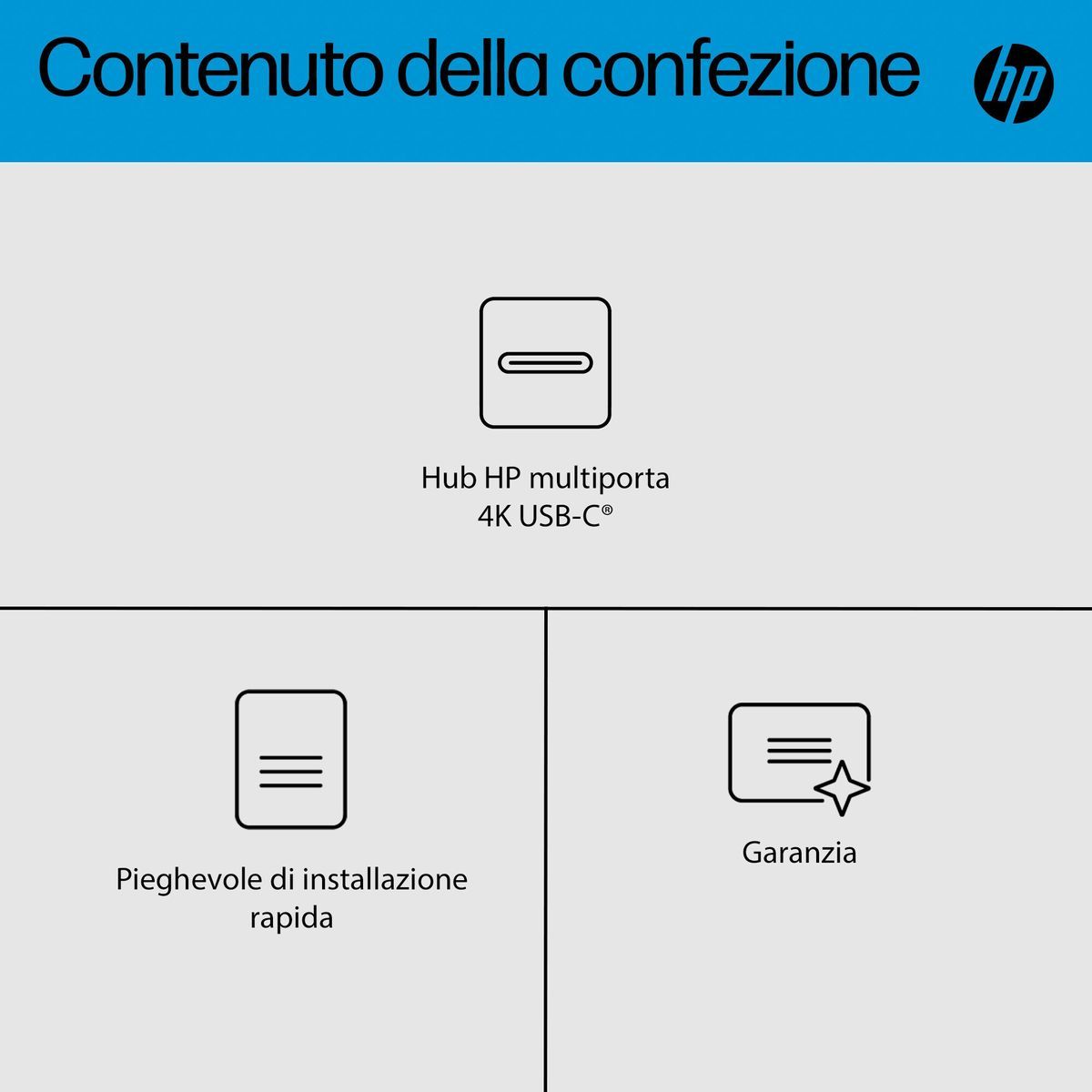 HP Hub multiporta 4K USB-C [6G843AA#ABB]