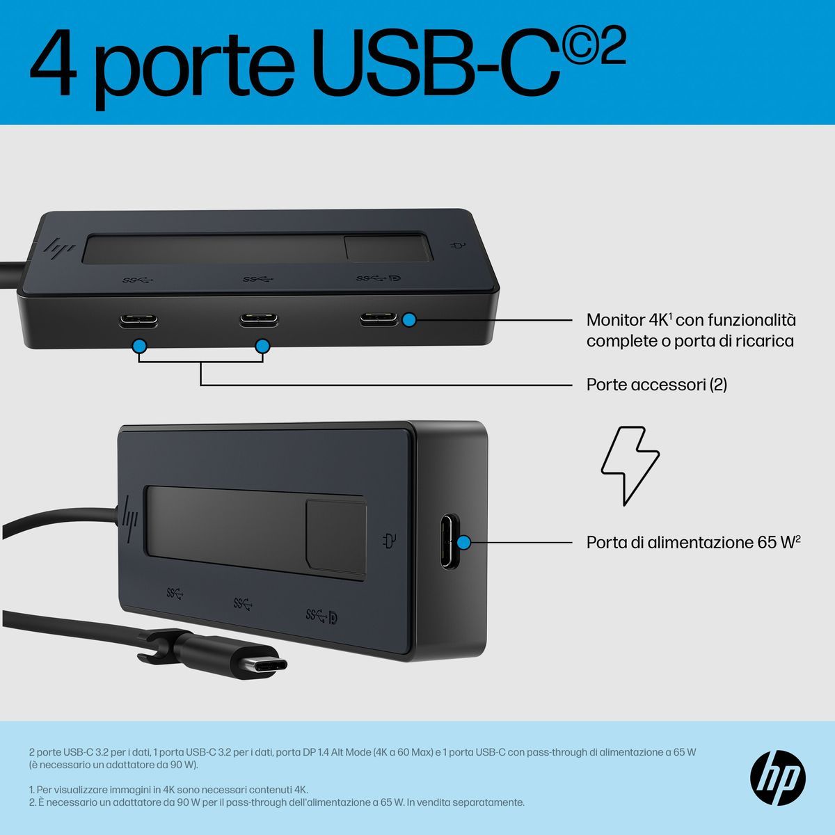 HP Hub multiporta 4K USB-C [6G843AA#ABB]