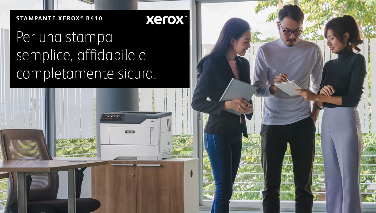 Xerox B410 A4 47 ppm Stampante fronte/retro PS3 PCL5e/6 2 vassoi Totale 650 fogli [B410V_DN]