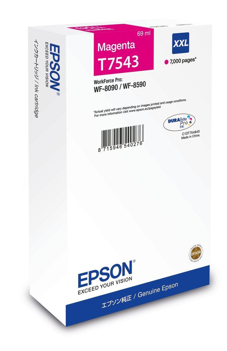 Epson C13T75434N cartuccia d'inchiostro 1 pz Originale Resa extra elevata (super) Magenta [C13T75434N]