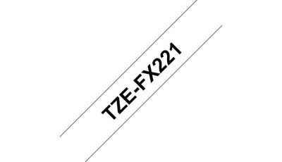 Brother TZE-FX221 nastro per etichettatrice Nero su bianco [TZEFX221]