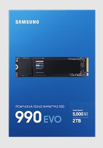 Samsung 990 EVO 2 TB M.2 PCI Express 4.0 NVMe V-NAND TLC [MZ-V9E2T0BW]