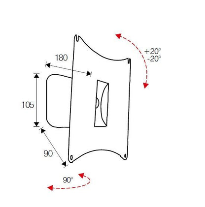 OMB 36070 Supporto TV a parete 81,3 cm (32") Nero [OM36070]