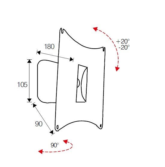 OMB 36070 Supporto TV a parete 81,3 cm (32") Nero [OM36070]