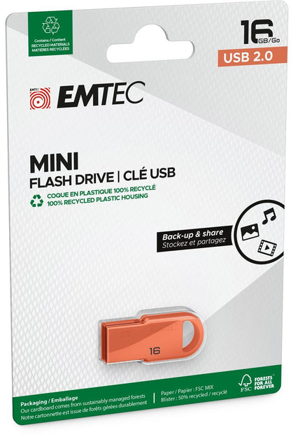Emtec D250 Mini unità flash USB 16 GB USB tipo A 2.0 [ECMMD16GD252]