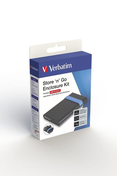 Verbatim Store'N'Go Enclosure Kit Box esterno HDD/SSD Nero, Blu 2.5" [53106]