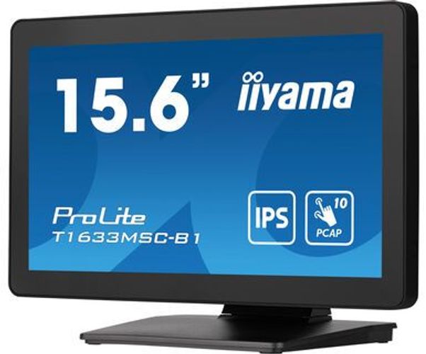 iiyama ProLite T1633MSC-B1 Monitor PC 39,6 cm (15.6") 1920 x 1080 Pixel Full HD LCD Touch screen Nero [T1633MSC-B1]
