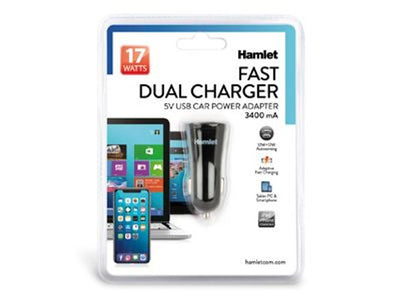 Hamlet XPW12U234 Caricabatterie per dispositivi mobili Nero Auto [XPW12U234]