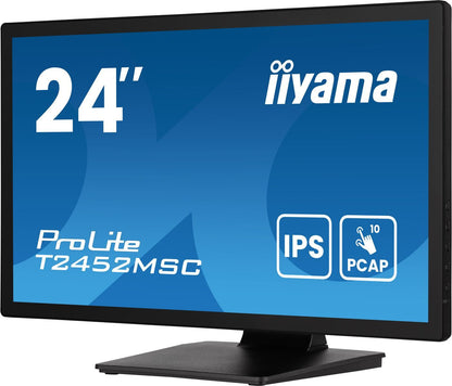 iiyama ProLite T2452MSC-B1AG Monitor PC 60,5 cm (23.8") 1920 x 1080 Pixel Full HD LED Touch screen Nero [T2452MSC-B1AG]