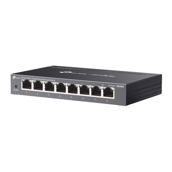 TP-Link Omada ES208G switch di rete Gestito L2 Gigabit Ethernet (10/100/1000) Nero [ES208G]