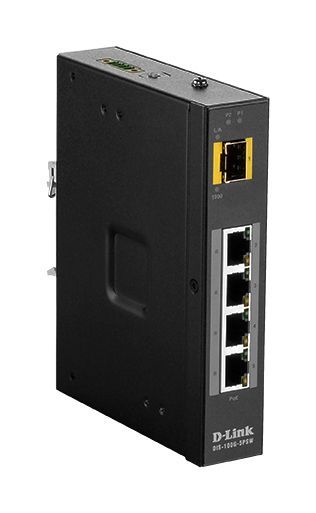 D-Link DIS100G5PSW Non gestito L2 Gigabit Ethernet (10/100/1000) Supporto Power over Ethernet (PoE) Nero [DIS-100G-5PSW]