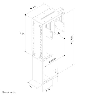 Neomounts CPU-D100BLACK Supporto per CPU - max 30 kg - universale [CPU-D100BLACK]