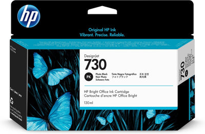 HP Cartuccia di inchiostro nero fotografico DesignJet 730 da 130 ml [P2V67A]