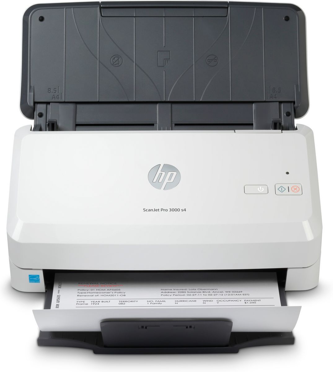 HP Scanjet Pro 3000 s4 Scanner a foglio 600 x 600 DPI A4 Nero, Bianco [6FW07A#B19]