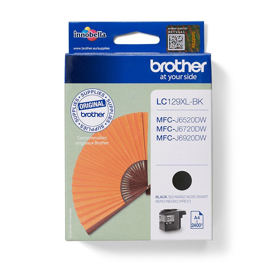 Brother LC129XLBK cartuccia d'inchiostro 1 pz Originale Resa elevata (XL) Nero [LC129XLBK]