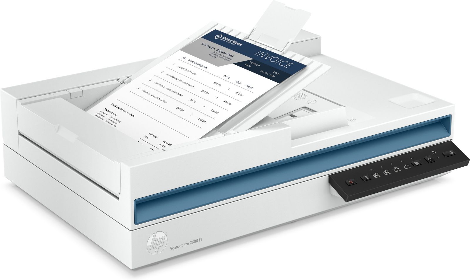HP Scanjet Pro 2600 f1 Scanner piano e ADF 600 x 600 DPI A4 Bianco [20G05A#B19]