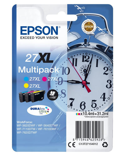 Epson Alarm clock Multipack 3-colour 27XL DURABrite Ultra Ink [C13T27154012]