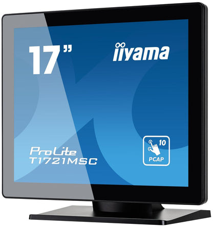 iiyama ProLite T1721MSC-B2 Monitor PC 43,2 cm (17") 1280 x 1024 Pixel SXGA LED Touch screen Da tavolo Nero [T1721MSC-B2]