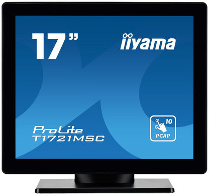 iiyama ProLite T1721MSC-B2 Monitor PC 43,2 cm (17") 1280 x 1024 Pixel SXGA LED Touch screen Da tavolo Nero [T1721MSC-B2]