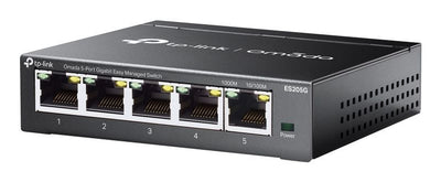 TP-Link Omada ES205G switch di rete Gestito Gigabit Ethernet (10/100/1000) Nero [ES205G]