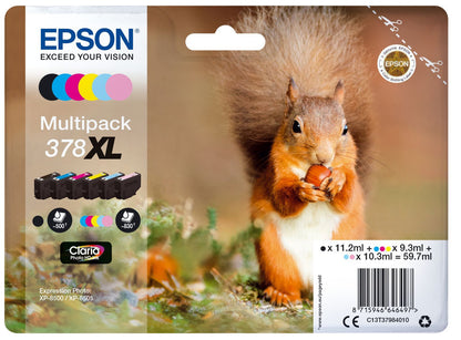 Epson Squirrel Multipack 6-colours 378XL Claria Photo HD Ink [C13T37984010]
