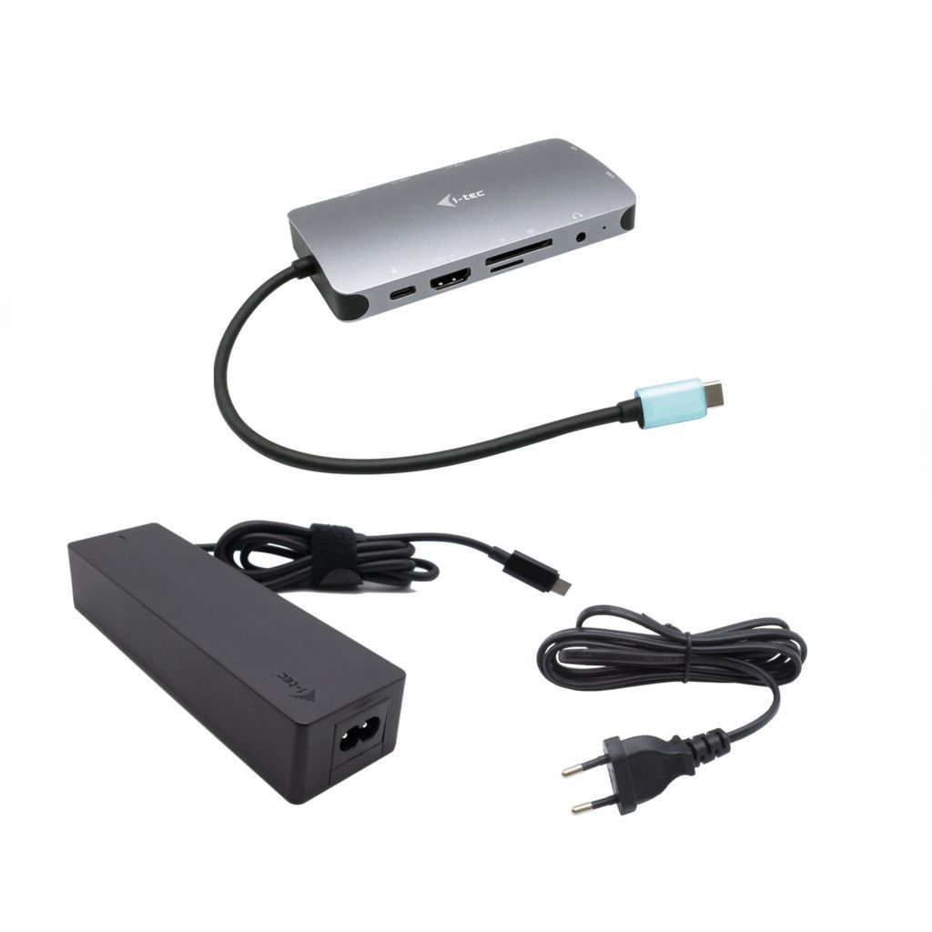 i-tec Metal USB-C Nano Dock HDMI/VGA with LAN + Charger 100W [C31NANOVGA100]