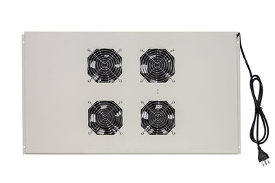 LINK Modulo 4 Ventole A Soffitto Colore Grigio Con Termostato Per Armadi 22/42U Profondi 800-1000 [LKVENT102GR]
