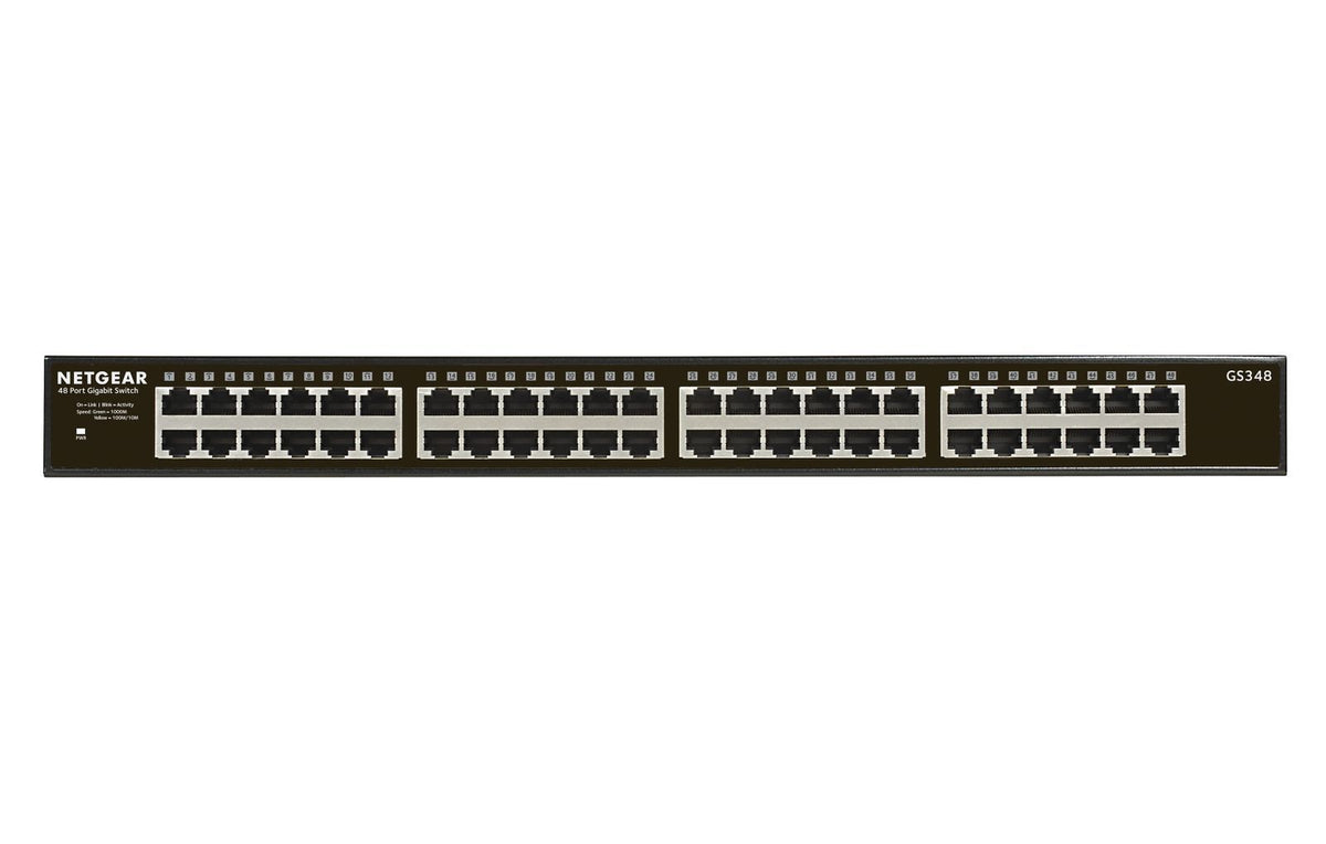 NETGEAR GS348 Non gestito Gigabit Ethernet (10/100/1000) 1U Nero [GS348-100EUS]