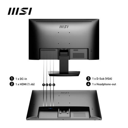 MSI Pro MP223 Monitor PC 54,5 cm (21.4") 1920 x 1080 Pixel Full HD LED Nero [PROMP223]