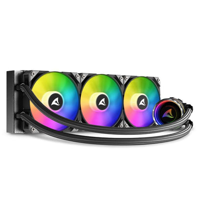 Sharkoon S90 RGB Case per computer, Processore Raffreddatore di liquidi tutto in uno 12 cm Nero 1 pz [S90RGB]