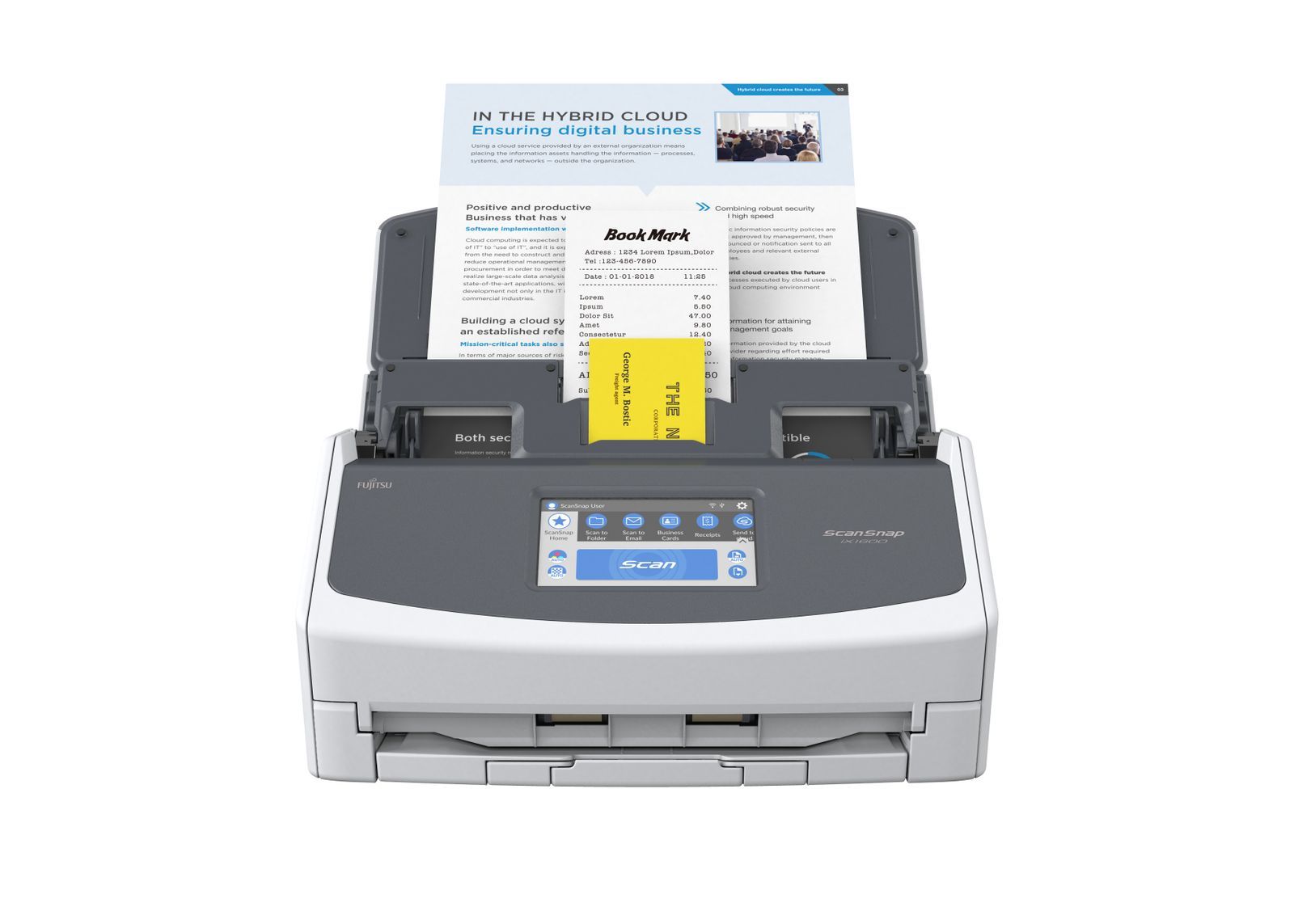 Ricoh ScanSnap iX1600 ADF + scanner ad alimentazione manuale 600 x 600 DPI A4 Bianco [PA03770-B401]