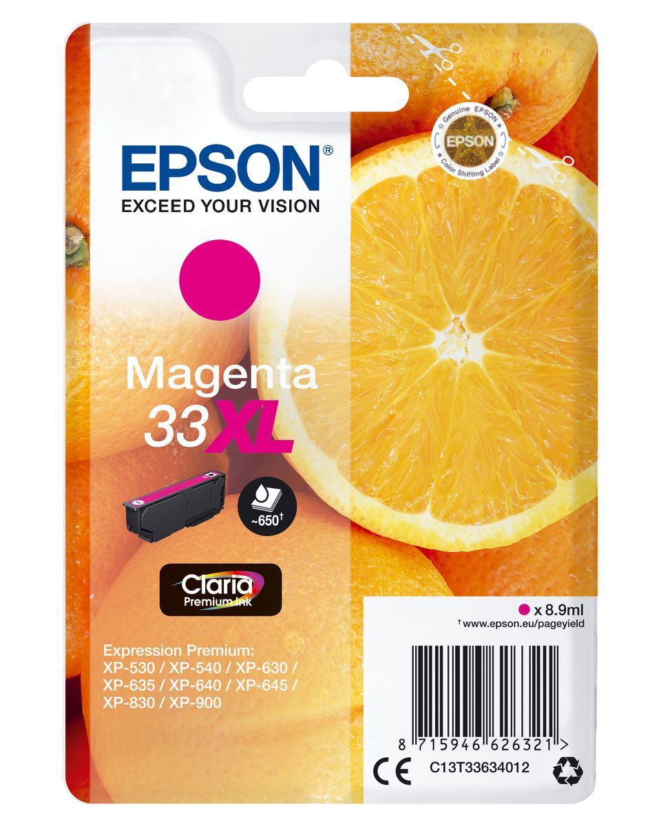 Epson Oranges Inchiostro magenta singolo Claria Premium Arance 33XL [C13T33634012]
