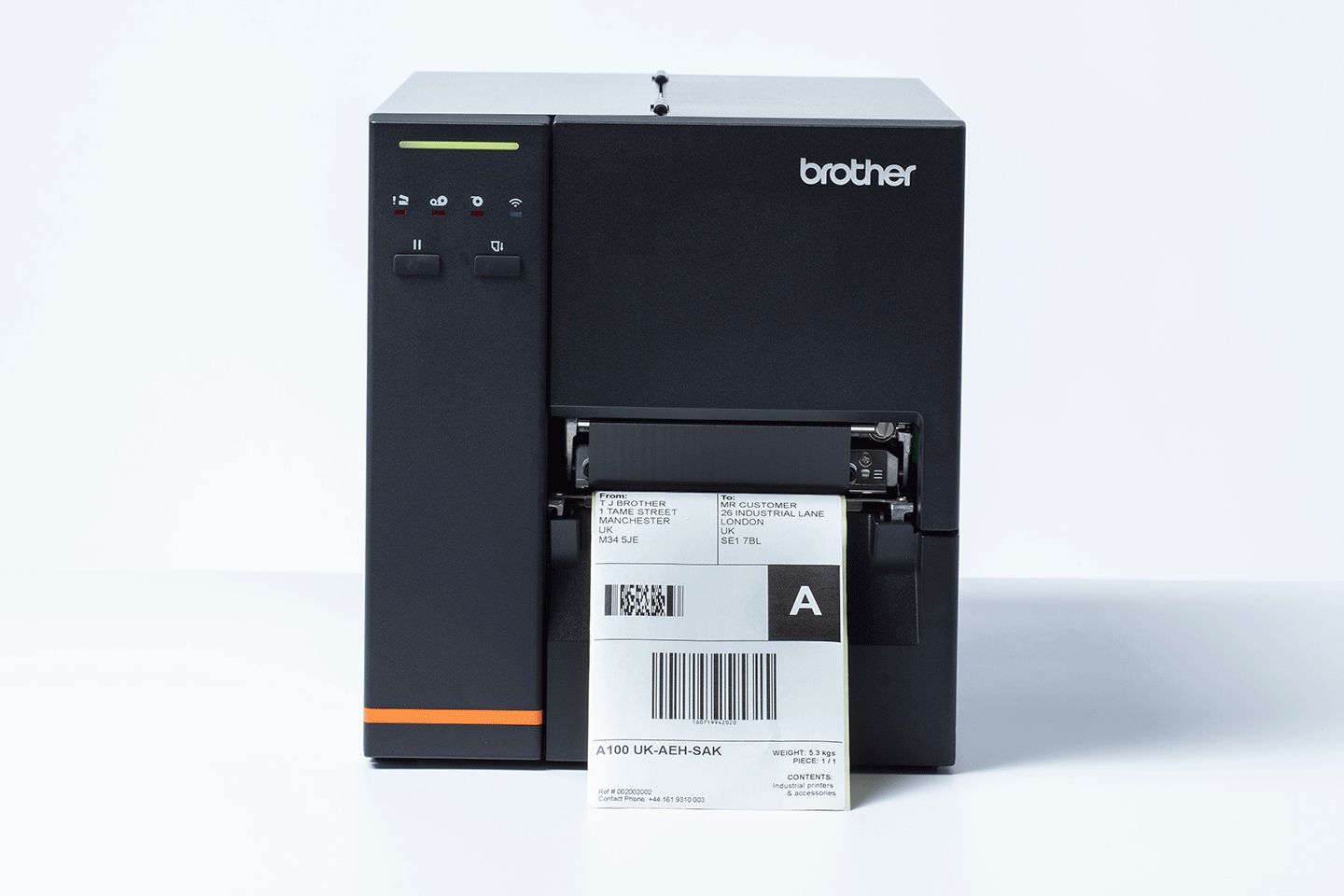 Brother TJ-4120TN stampante per etichette (CD) Termica diretta/Trasferimento termico 300 x 300 DPI 178 mm/s Collegamento ethernet LAN [TJ4120TNZ1]