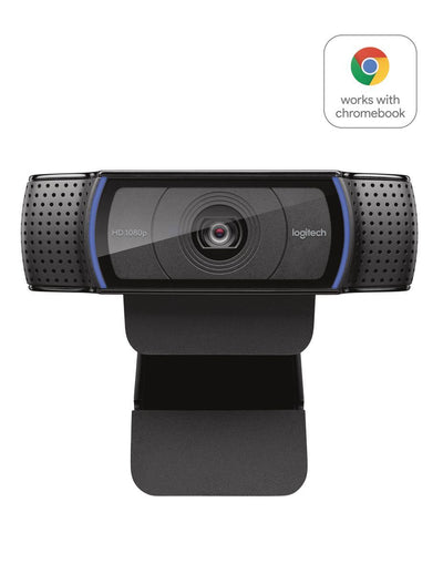Logitech C920 HD Pro Webcam, Videochiamata Full HD 1080p/30fps, Audio Stereo Chiaro, Correzione Luce HD, Funziona con Skype, Zoom, FaceTime, Hangouts, PC/Mac/Laptop/Tablet/Chromebook - Nero [960-001055]