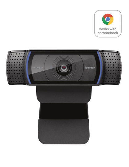 Logitech C920 HD Pro Webcam, Videochiamata Full HD 1080p/30fps, Audio Stereo Chiaro, Correzione Luce HD, Funziona con Skype, Zoom, FaceTime, Hangouts, PC/Mac/Laptop/Tablet/Chromebook - Nero [960-001055]