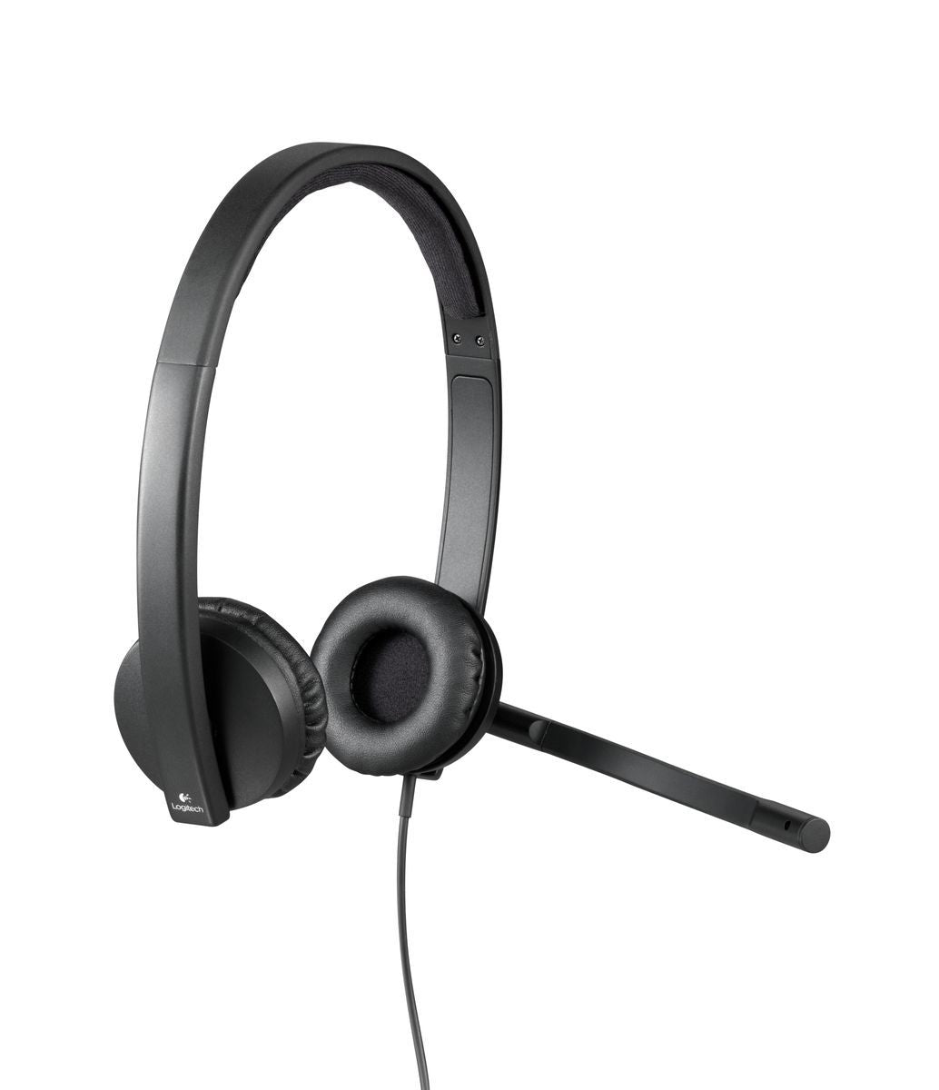 Logitech H570E Auricolare Cablato A Padiglione Ufficio USB tipo A Nero [981-000575]