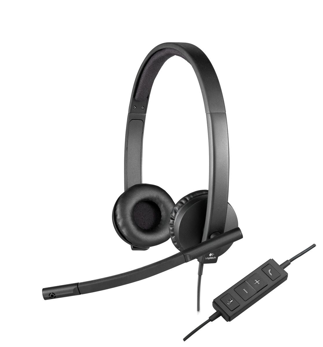 Logitech H570E Auricolare Cablato A Padiglione Ufficio USB tipo A Nero [981-000575]