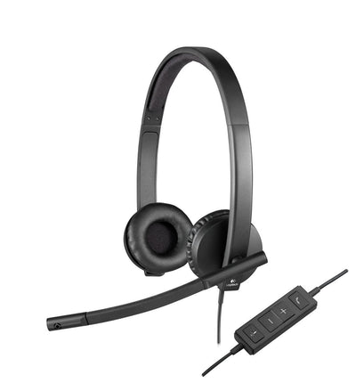 Logitech H570E Auricolare Cablato A Padiglione Ufficio USB tipo A Nero [981-000575]