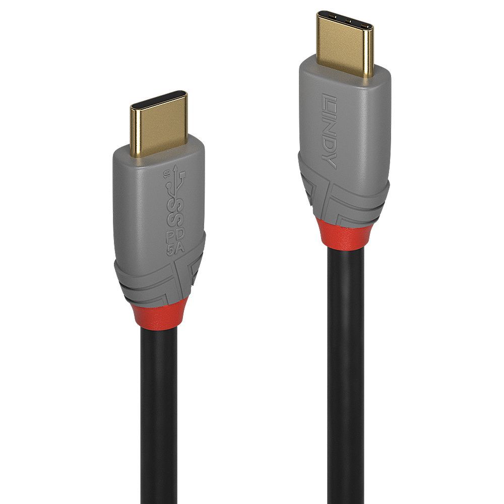 Lindy 36902 cavo USB 1,5 m USB C Nero, Grigio [LINDY36902]