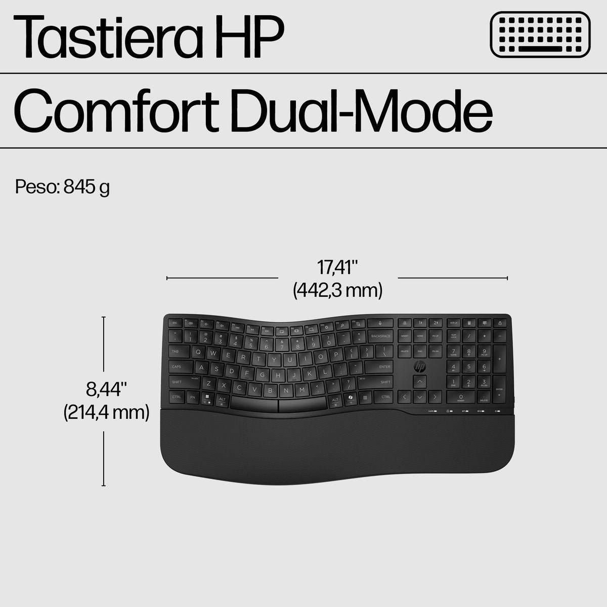 Kit Tastiera e Mouse wireless e Bluetooth dual-mode HP 685 Comfort [8T6L7UT#ABZ]